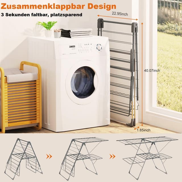 Thumbnail 2 de Innotic Tendedero Plegable Vertical 🧺 – Ideal para Espacios pequeños