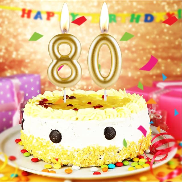 Detalle de Hongplus Metallic Gold Number 26 Birthday Candle Cake Topper (Cake Candles)