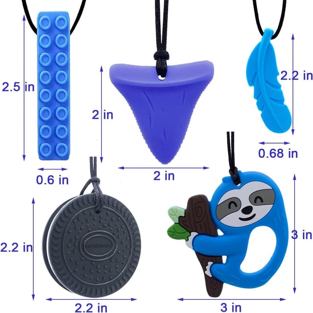 Thumbnail 5 de GNAWRISHING Chew Necklaces 5pcs sensory chewable necklace