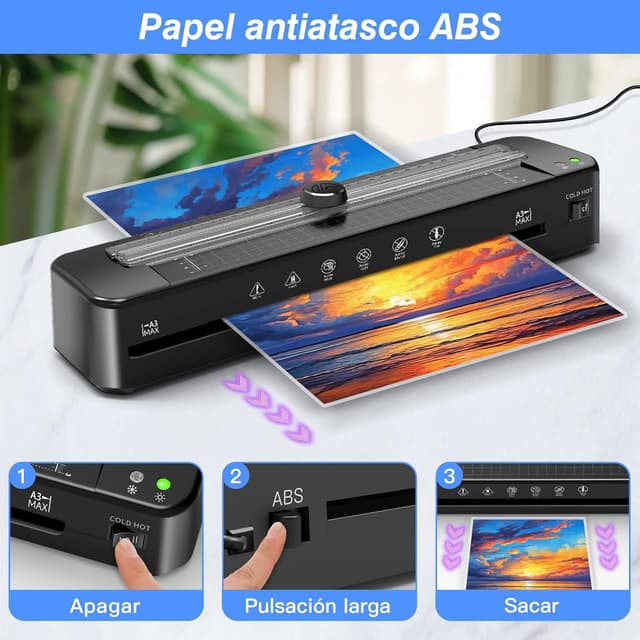 Detalle de Raycial Plastificadora A3 con 30 hojas