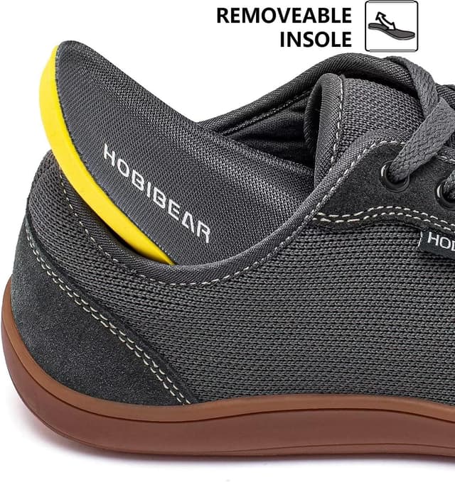 Detalle de HOBIBEAR unisex wide barefoot minimalist shoes for outdoor trail walking