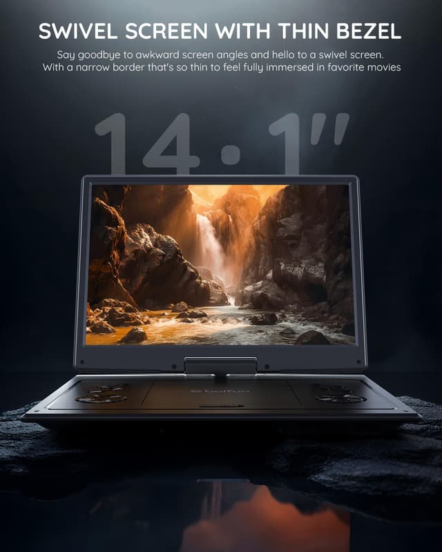 Thumbnail 1 de Boifun 16.9" Portable DVD Player 6 hrs battery 📀