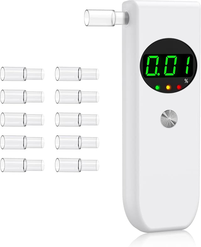 Detalle de COCOCKA alcohol breathalyser with LCD, 10 tips