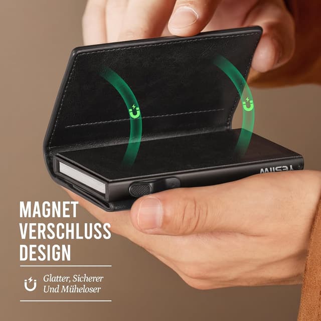 Thumbnail 6 de YESIIW Airtag Geldbeutel mit RFID für 11 Karten