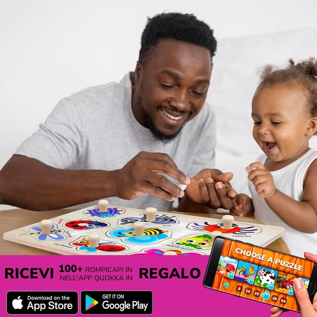 Thumbnail 5 de QUOKKA Puzzle Legno 15x15 cm per bimbi 🧩