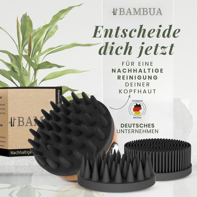 Thumbnail 6 de BAMBUA Kopfhaut-Massagebürste mit 3 Aufsätzen