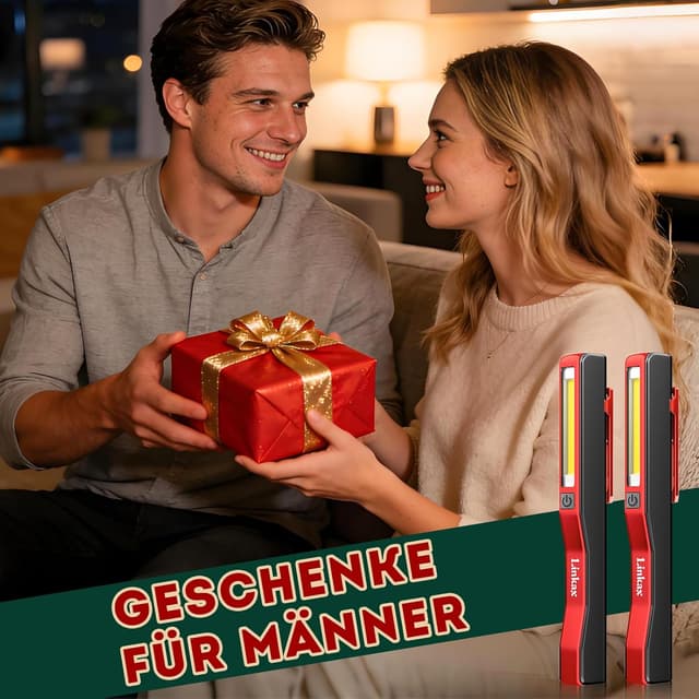 Thumbnail 1 de Linkax LED Arbeitsleuchte Werkstattlampe (2er-Set) mit COB, Magnet-Clip und Akku