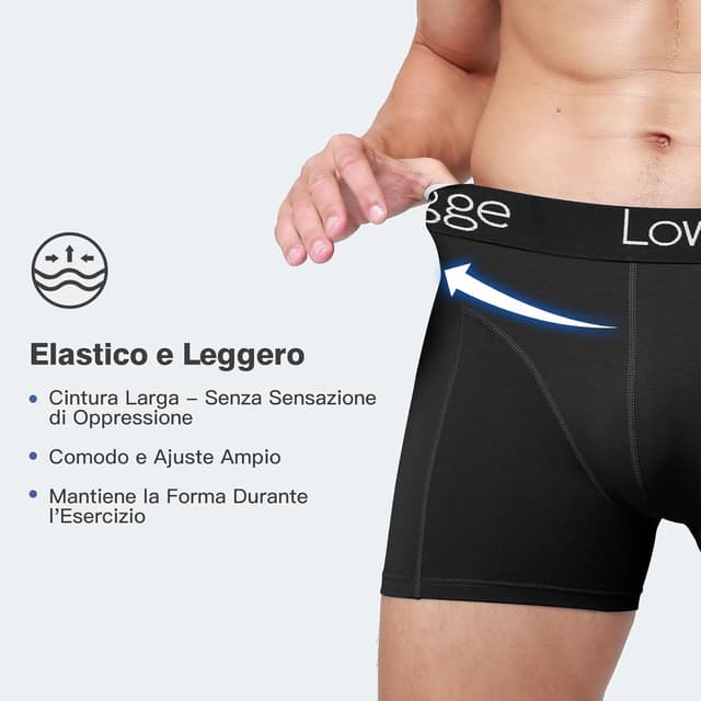 Thumbnail 5 de Lowbangge Boxer uomo in cotone (confezione 9 pezzi, senza etichette)