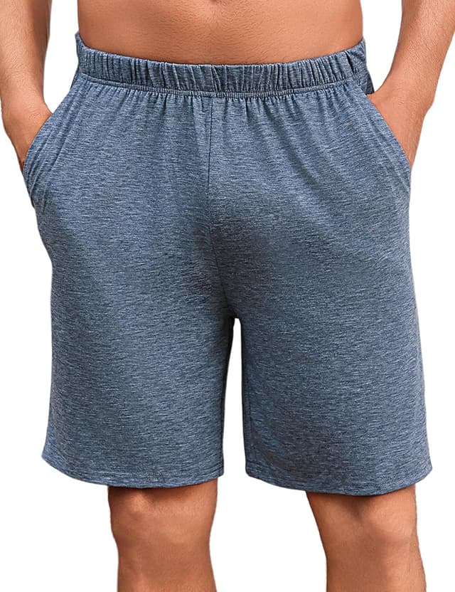 Detalle 2 de Uniexcosm – Short de pyjama homme court en coton avec élasthanne et poches latérales