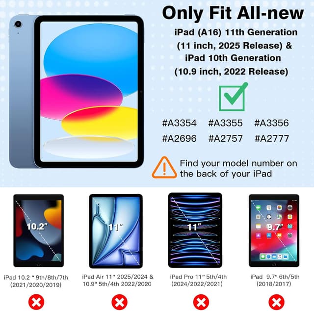 Detalle de TiMOVO iPad A16 case with Auto Wake 11 inch