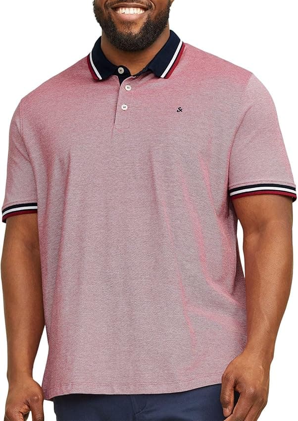 Detalle de Jack & Jones Polo SS Noos Hombre, Río Rojo, 4XL