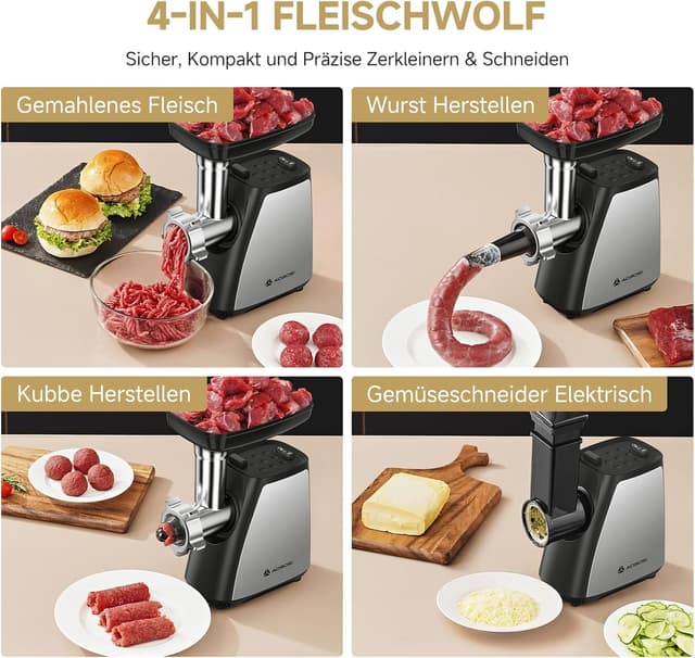 Thumbnail 1 de AAOBOSI Fleischwolf 4-in-1 2800 W