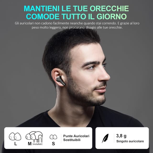 Thumbnail 2 de Auricolari Bluetooth 5.3 Hi-Fi