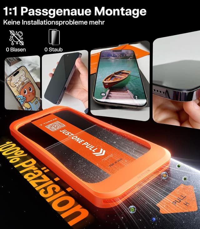 Thumbnail 5 de TORRAS iPhone 17 Panzerfolie 9H+ Stoßfest 2er Set