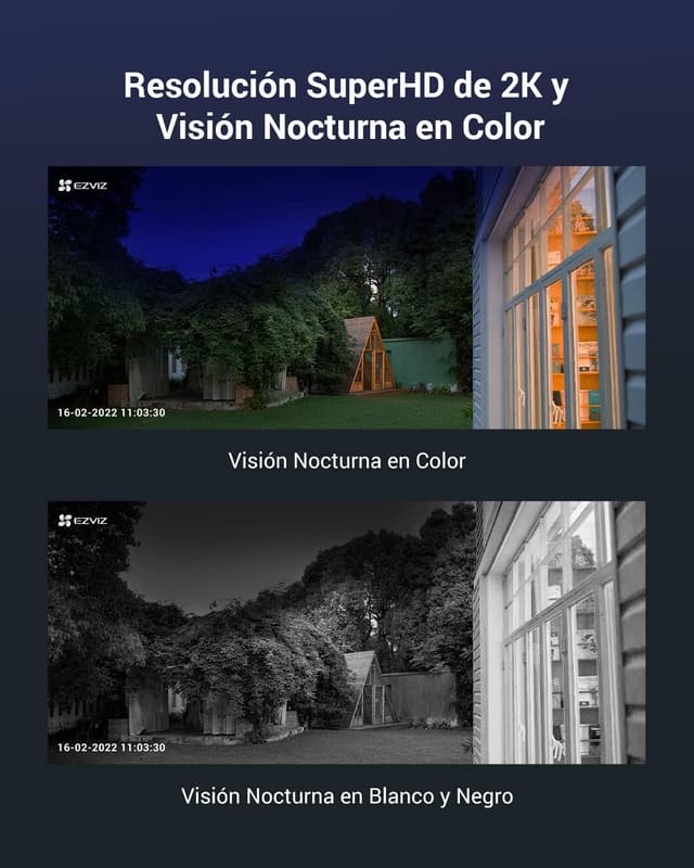 Detalle 2 de EZVIZ CB8 Cámara Exterior WiFi 2K, Batería 210 Días, Audio