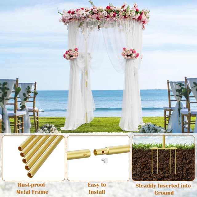 Thumbnail 2 de UOMIO Runder Hochzeitsbogenrahmen 230 cm