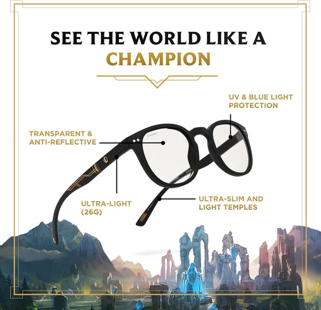 Detalle de Horus X • Gafas Gaming League Of Legend Redondas