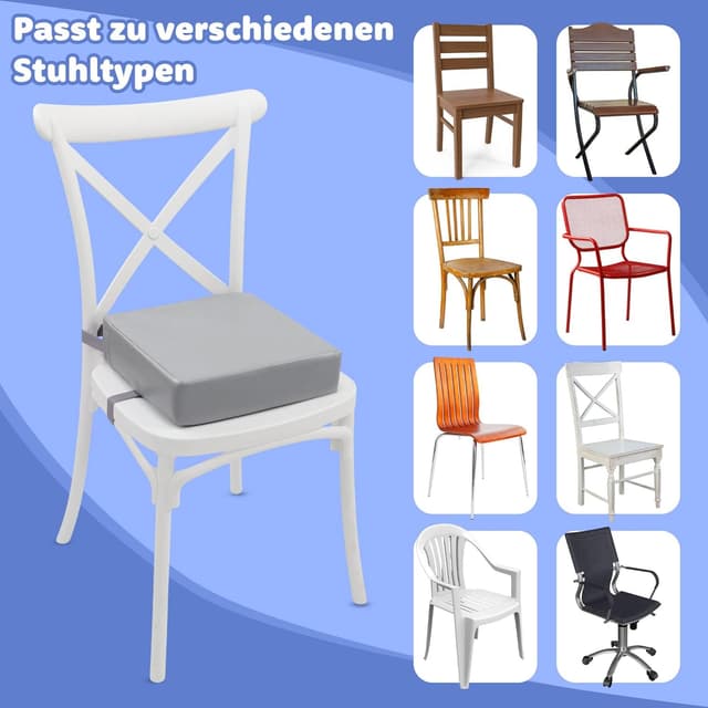 Detalle de Totsy Baby rehausseur de chaise enfant en mousse 33x33x8 cm avec housse lavable