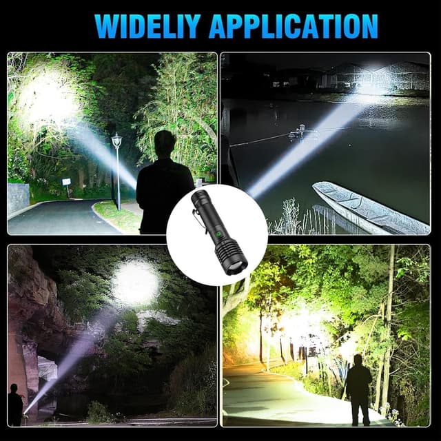 Detalle 2 de DXHGHYGL Torcia LED ricaricabile USB-C fino a 90.000 lumen, IPX6