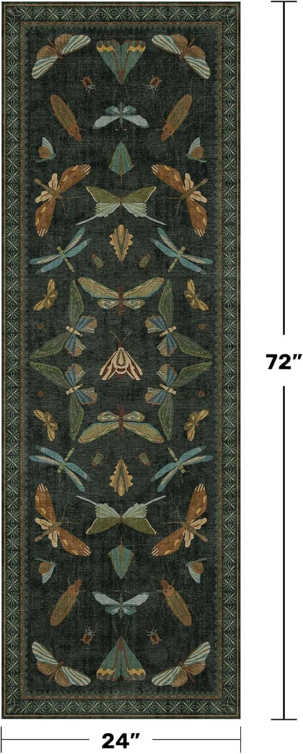 Detalle 2 de Hazo Haus Washable Insect 2x6 Runner Rug