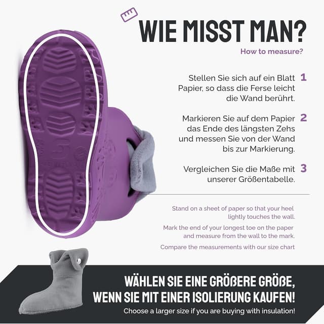 Detalle de Ladeheid Eva Kinder Gummistiefel LA-CA-04 – gefüttert für Regen und kalte Tage