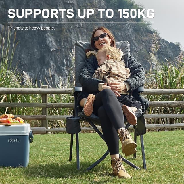 Detalle 2 de EVER ADVANCED luxury camping chair 150kg