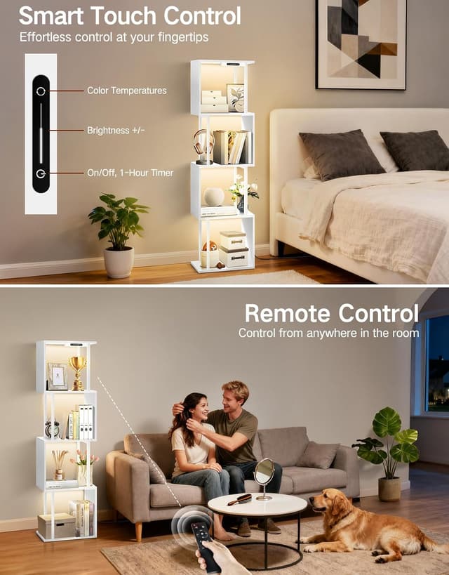 Thumbnail 3 de OUTONLIFE Estantería Geométrica en S con Luz LED