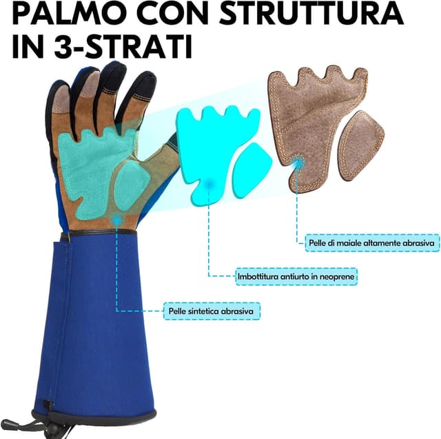 Thumbnail 1 de Guanti da giardinaggio Vgo… lunghi antispine con touchscreen per potatura e orto