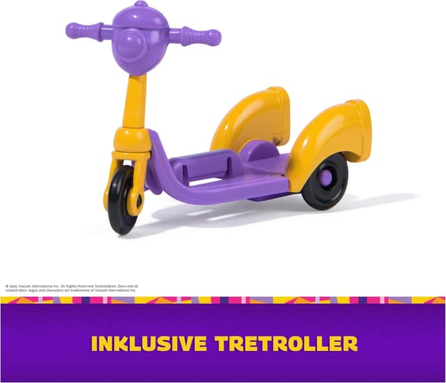 Detalle de Dora Abenteuer Pack mit Eichhörnchen Tico – Mini-Spielset mit 2 Figuren (ca. 9 cm) und Roller