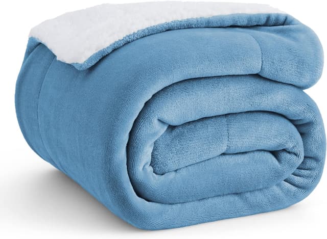 Detalle de Bedsure Sherpa throw blanket 150x200cm
