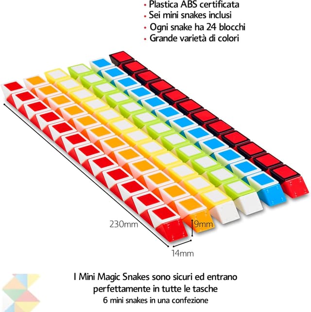 Detalle 2 de Magic Snake puzzle 24 blocchi CUBIDI