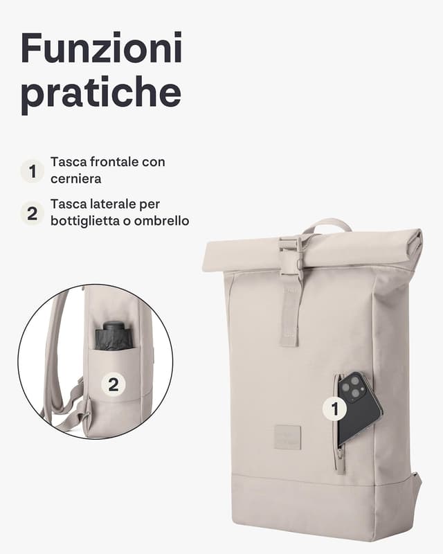 Thumbnail 6 de Johnny Urban Robin Medium zaino idrorepellente con vano PC per laptop fino a 16” (Zaino Donna e Uomo)