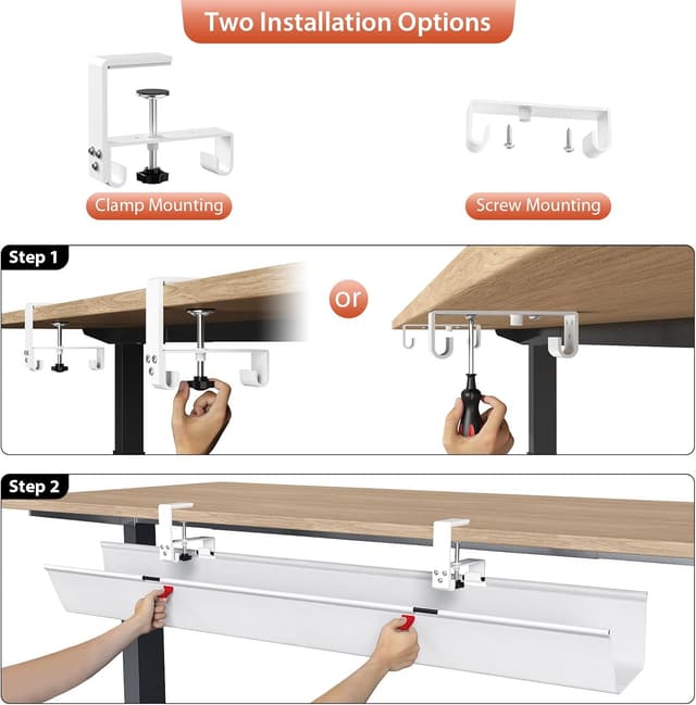 Detalle 2 de Univivi Kabelmanagement Schreibtisch 120 cm