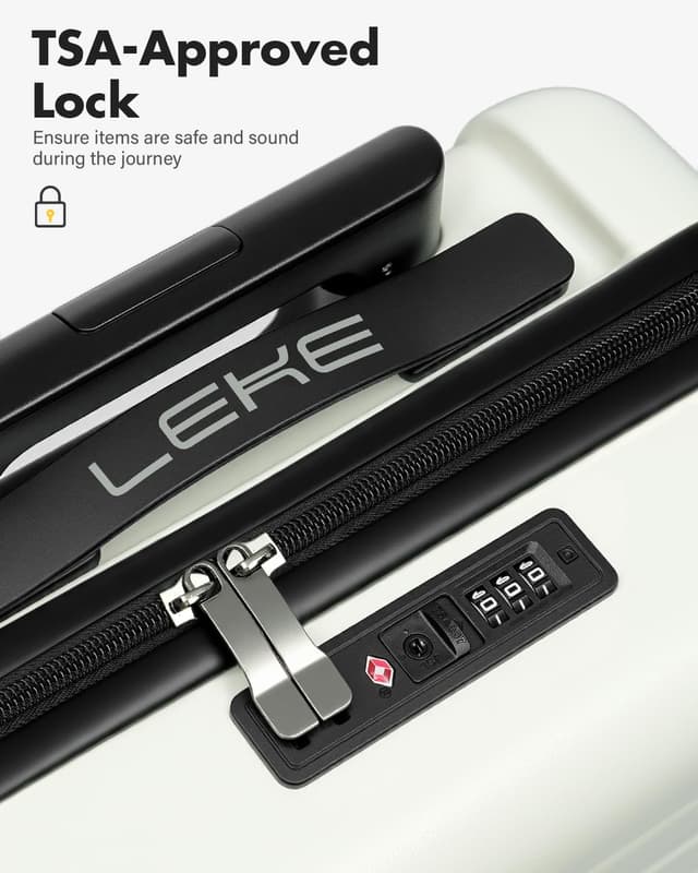 Detalle 2 de Lekesky EasyJet cabin suitcase 45x36x20cm with TSA lock and detachable wheels (beige)