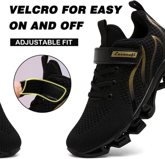 Detalle 2 de Baskets enfant LAZAZAFI (garçon & fille) en maille respirante avec semelle TPU/TPR et scratch