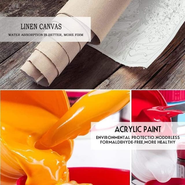 Detalle 2 de Malen nach Zahlen Landschaft 16x20 Zoll