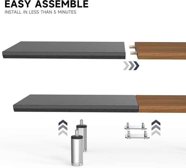 Thumbnail 6 de Fenge Grand support pour écran 100 cm Dual Monitor Stands Riser avec hauteur réglable