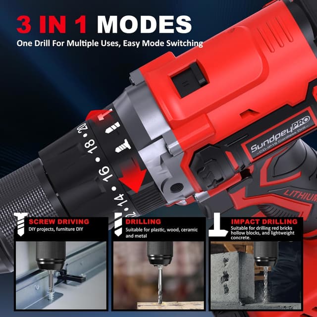 Thumbnail 3 de SundpeyPRO 120Nm Cordless Hammer Drill