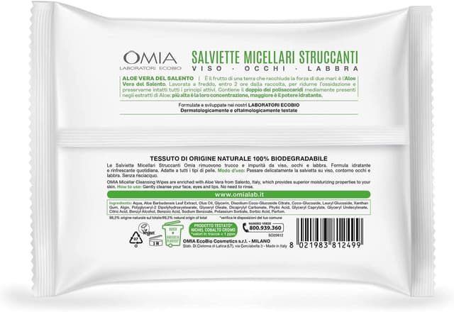 Thumbnail 1 de Omia Salviettine Micellari Aloe Vera 4x20