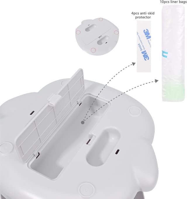Detalle 2 de Bebamour Portable Baby Potty Training Toilet Seat (Penguins) for Travel