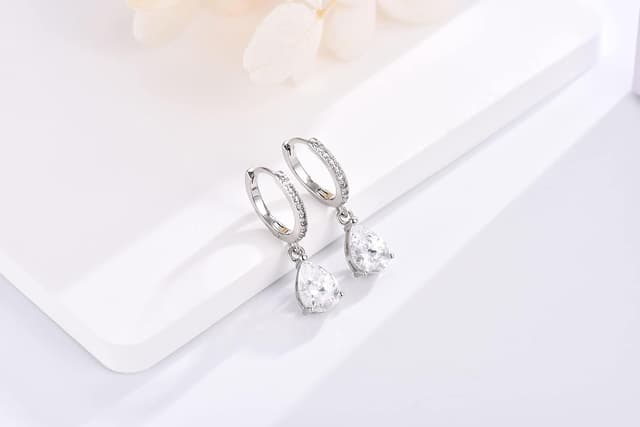 Detalle 2 de MASOP Ohrringe Silber 925 925 Creolen mit Zirkonia