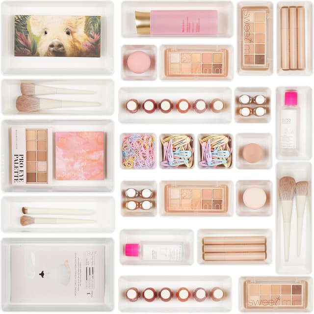 Detalle de Vtopmart 25 PCS Plastic Drawer Organizers Set