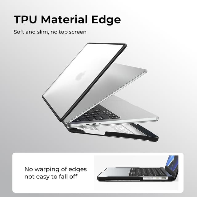 Detalle 2 de BlueSwan MacBook Pro 16-inch Case (M1–M5 A-series) TPU Frame + Ultra-thin Matte Clear Cover
