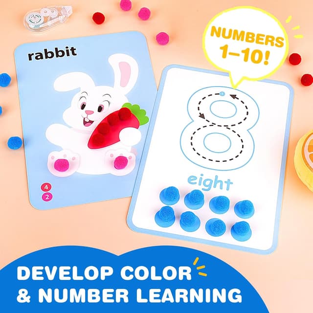 Detalle de YPLUS Craft Kits for Kids: Pompoms Arts and Crafts (Animals) for Ages 3–8