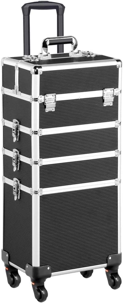 Imagen de Yaheetech Maletín de Maquillaje Aluminio 4 en 1 🧳 en OfertitasTOP