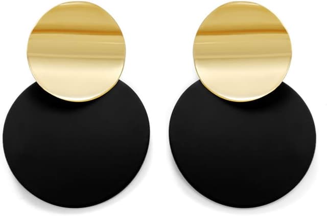 Imagen de LILIE&WHITE Orecchini Geometrici Nero Oro en OfertitasTOP