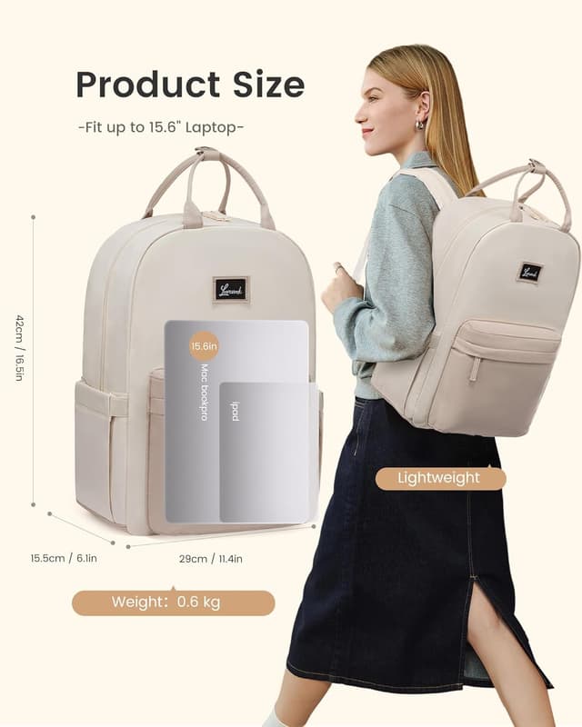 Detalle de LOVEVOOK School Backpack 15.6 inch