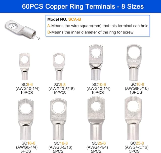 Detalle de Brileine Battery Cable Crimping Tool Kit 6–50 mm²