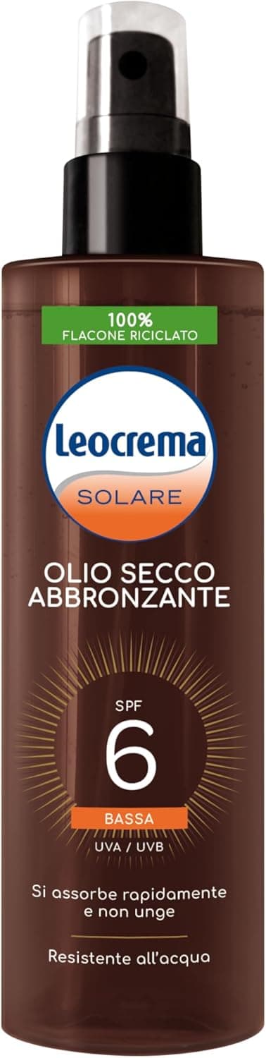 Detalle de Leocrema Olio Abbronzante Spray SPF 6 ad assorbimento rapido, resistente all’acqua da 200 ml
