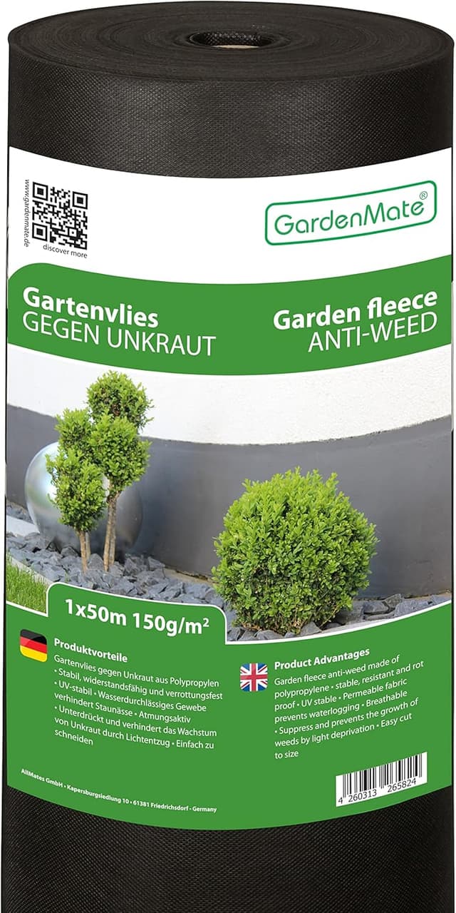 Imagen de GardenMate 1m x 50m telo pacciamatura 150 g/m² en OfertitasTOP